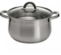 Кастрюля WEBBER BE-147/2 из нержавеющей стали со стеклянной крышкой d 24, 6,5 л 0R-00004904
