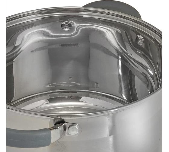 Кастрюля WEBBER BE-360/2 из нержавеющей стали со стеклянной крышкой d 24, 6,6 л 6 Р1-00017162