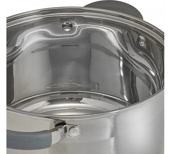 Кастрюля WEBBER BE-357/2 из нержавеющей стали со стеклянной крышкой d 18, 3,0 л 6 Р1-00017159