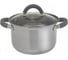 Кастрюля WEBBER BE-357/2 из нержавеющей стали со стеклянной крышкой d 18, 3,0 л 6 Р1-00017159 1