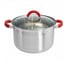 Кастрюля WEBBER BE-343/2 из нержавеющей стали со стеклянной крышкой d 22, 5,2 л 6 Р1-00010160 1