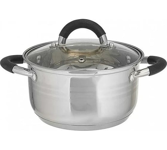 Кастрюля WEBBER BE-196/2 из нержавеющей стали со стеклянной крышкой d 18, 2,8 л 6 0R-00004907 1