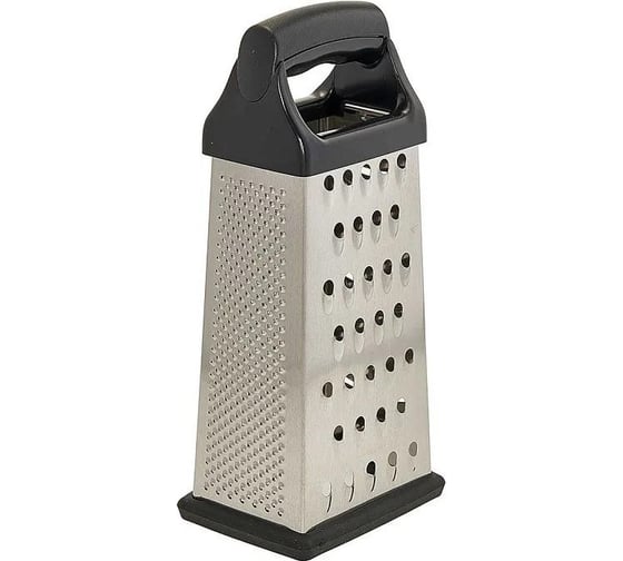 Терка WEBBER BE-048 4 грани 20 см, нержавеющая сталь, пластиковая ручка, черный 72/24 Р1-00009216