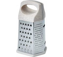 Терка WEBBER BE-089 6 граней 20 см, нержавеющая сталь, пластиковая ручка, бежевый гранит 72/12 Р1-00008039