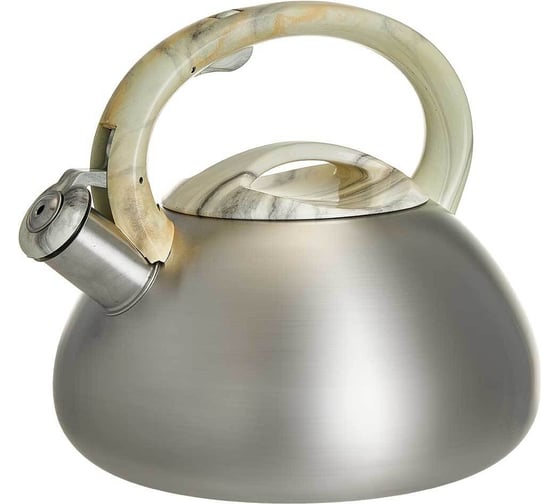 Чайник WEBBER BE-0598 из нержавеющей стали 3 л, со свистком, сатин 12 Р1-00019087