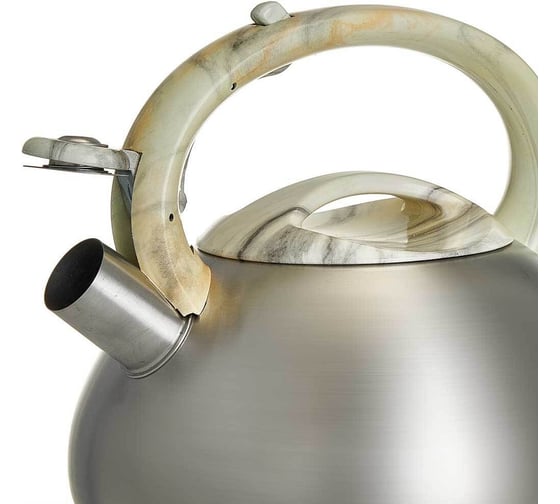 Чайник WEBBER BE-0598 из нержавеющей стали 3 л, со свистком, сатин 12 Р1-00019087