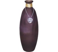 Декоративная бутылка Никольский завод светотехнического стекла ЛИЛИАНА-13, лиловая матовая, Пуаро, малая, d-6.5см, h-17.6см 068427