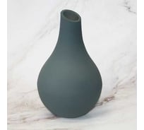 Ваза Никольский завод светотехнического стекла ЛАУРА-серый матовый, Свобода, d-13.5см, h-21см 068455