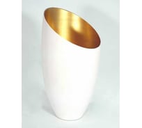 Декоративная ваза со скошенным краем Никольский завод светотехнического стекла Золото-6 Малага, малая, h-245/175, d-13.5см 057067