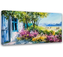 Картина Симфония Цветущий дворик 50х100 см 1-096