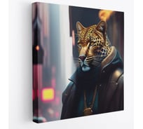 Картина Симфония Пантера в латах 40х40 см 1-186