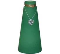 Коническая ваза Никольский завод светотехнического стекла ЛИЛИАНА-14 ментол матовый, Катерина, из стекла, d-7.5см, h-15.5см 068434