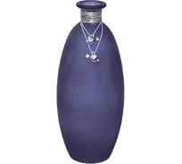 Декоративная бутылка Никольский завод светотехнического стекла ЛИЛИАНА-13 лиловая матовая, Пуаро, большая, d-9см, h-21.5см 068428