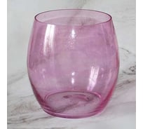 Декоративная ваза Никольский завод светотехнического стекла АБУДАНТИЯ-розовая, Аксинья, малая, h-21.5см, d-21см 068437