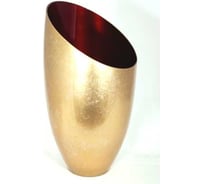 Декоративная ваза Никольский завод светотехнического стекла Золото-2 Малага, малая, со скошенным краем, h-245/175см, d-13.5см 057065