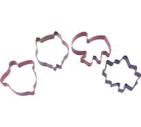 Набор вырубок для мастики и печенья S-CHIEF SHF-0105 металл 4 шт №04 Осень 693927