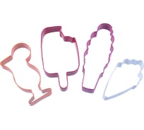 Набор вырубок для мастики и печенья S-CHIEF SHF-0105 металл 4 шт №03 Лето 693926