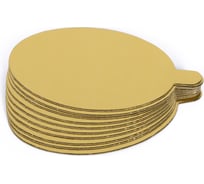 Подложки под десерт S-CHIEF 10 шт PDC-0019 6x9.5 см 0.8 мм под золото 700682