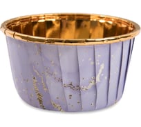 Бумажные формы для выпечки S-CHIEF усиленные с бортиком PPC-0009 5 см 5x3.9 см 12 шт №04 сиреневый/под золото 693665