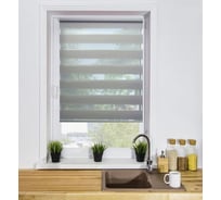 Рулонная штора день-ночь LM DECOR lb 10-17 серый, 130x170 см 1017130