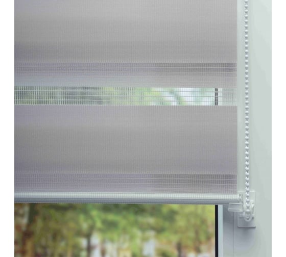 Рулонная штора день-ночь LM DECOR lb 10-17 серый, 61x160 см 1017061