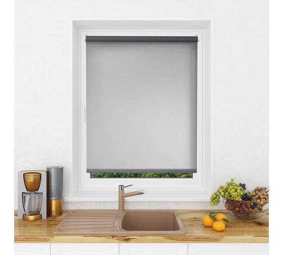 Рулонная штора LM DECOR lm 44-03 светло-серый, 90x160 см 4403090