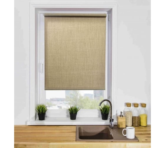 Рулонная штора LM DECOR lm 40-03 тёмный лён, 85x160 см 4003085 1