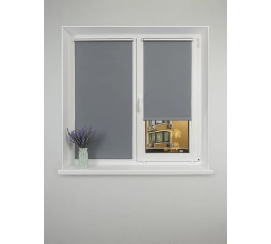Рулонная штора LM DECOR blackout lm 68-10 тёмно-серый, 43x160 см 6810043