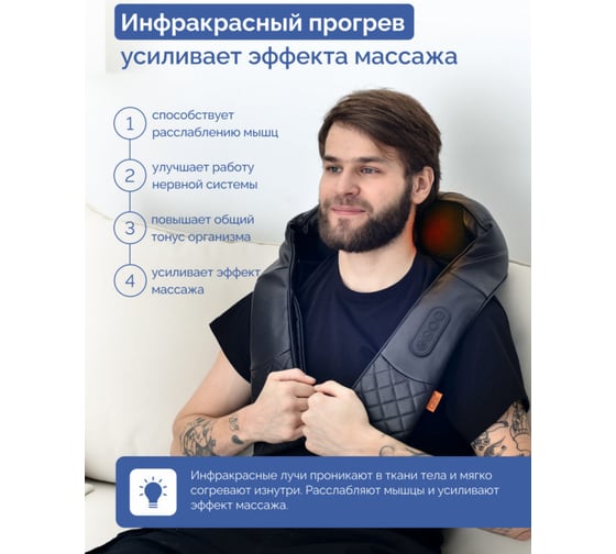 массажная подушка для шеи и плеч GESS Kragen GESS-012