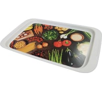 Малый поднос с декором Полимербыт 430x268 мм 431010100