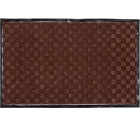 Входной ворсовый влаго-грязезащитный коврик ComeForte жаккард ромб 120x180 Коричневый. HP-3626