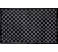 Входной ворсовый влаго-грязезащитный коврик ComeForte жаккард ромб 80x120 Серый HP-3619