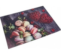 Стеклянная разделочная доска ALPENKOK AK-9055 Макаронс и Love 30х40 см 12 Р1-00009759