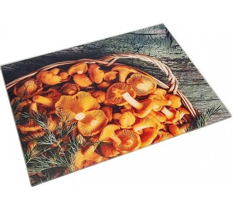 Стеклянная разделочная доска ALPENKOK AK-9056 Грибная 30х40 см 12 Р1-00009760