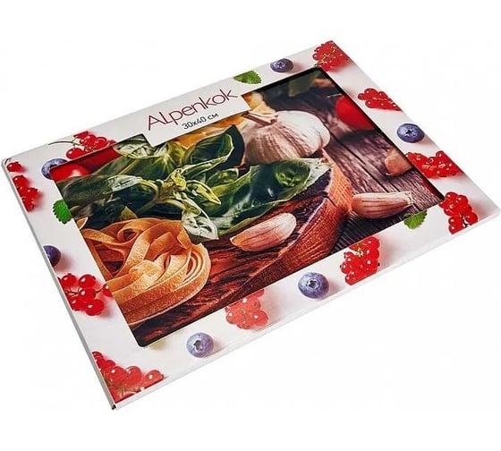 Стеклянная разделочная доска ALPENKOK AK-9053 Фетучини 30х40 см 12 Р1-00009757