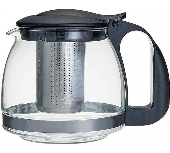 Заварочный чайник ALPENKOK AK-5528/25 с фильтром черный 1250 мл 12 Р1-00005743