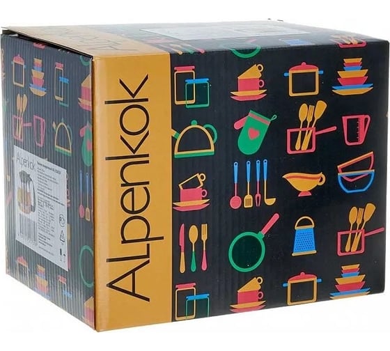 Заварочный чайник ALPENKOK AK-5528/25 с фильтром черный 1250 мл 12 Р1-00005743