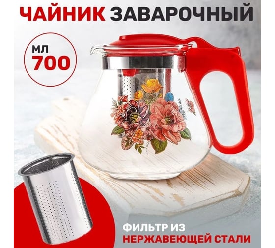 Заварочный чайник ALPENKOK AK-5512/1A с фильтром 700 мл 36 0R-00004918