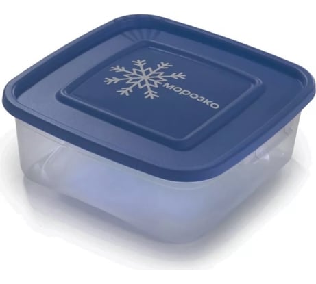 Контейнер для замораживания продуктов Полимербыт МОРОЗКО  0.7 л, квадратный 436400600