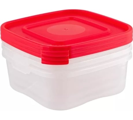 Комплект контейнеров Полимербыт КАСКАД-3 3 шт, 1.4 л, квадратные 436800100