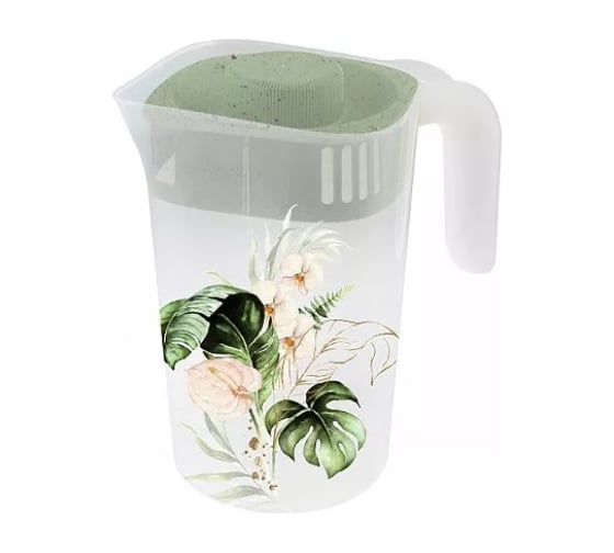 кувшин ПОЛИМЕРБЫТ FLORIANA с крышкой, 2 л 431759400 1