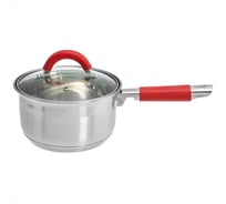 Ковш Webber BE-345/2 2.1 л, со стеклянной крышкой, 16х9,5 см, нержавеющая сталь, капсульное индукционное дно 6 Р1-00010162