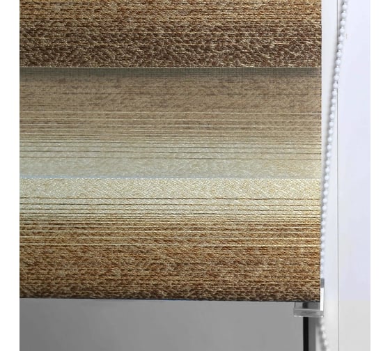 Рулонная штора LM DECOR день-ночь lb 55-03 бежево-коричневый 78x160 см 5503078