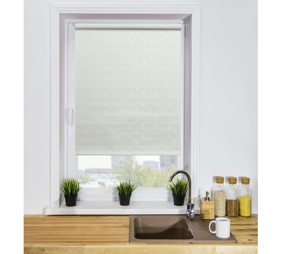 Рулонная штора LM DECOR blackout lm 78-07 белый 140x170 см 7807140