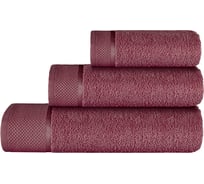 Махровые полотенца Guten Morgen Diana, Нуар, цвет: Винный (30x50, 50x90, 70x140 см) НПМD-Вн-30-50-70