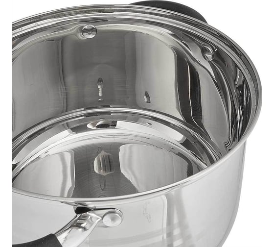 Кастрюля из нержавеющей стали со стеклянной крышкой Webber BE-197/2 d=20, 4.0 л 0R-00004908