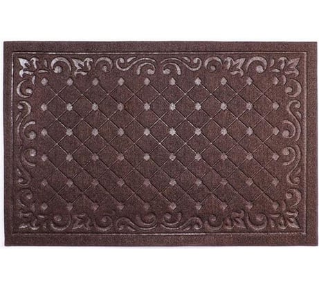 Влаговпитывающий коврик In'Loran с тиснением 60x90 см ХОЛЛ коричневый, арт. 130-692
