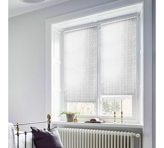 Рулонные шторы Эскар neo, серебряный, 100x160 см 7697100160 1