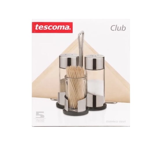 Набор Tescoma соль, перец, зубочистки, салфетки CLUB 650332