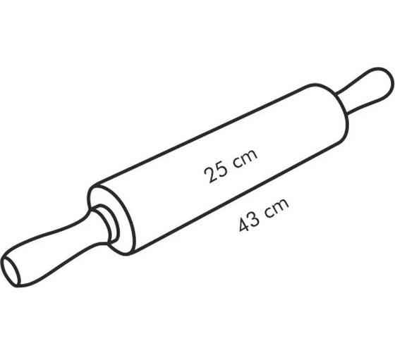 Деревянная скалка Tescoma DELICIA 25 см, 6 см 630160